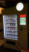 Smart vending machine selling salad, healthy food and drinks