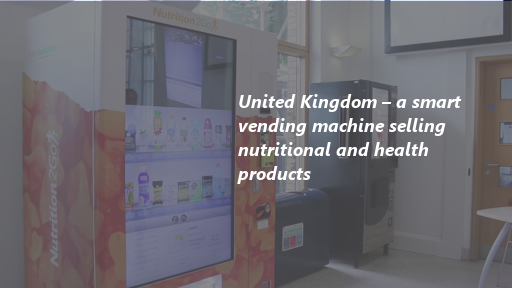 United Kingdom – smart vending machine selling nutritional and health products